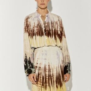 Raquel Allegra Brigitte Tie Dye Blouse